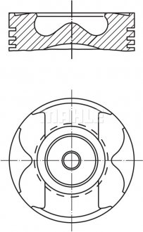 Фото автозапчасти поршень 83,25 MERCEDES A (W176), B SPORTS TOURER (W246, W242), C T-MODEL (S204), C (W204), CLA (C117), CLA SHOOTING BRAKE (X117), E T-MODEL (S212), E (W212), GLA (X156) 2.2D 06.06- MAHLE / KNECHT 001 PI 00177 001 (фото 1)