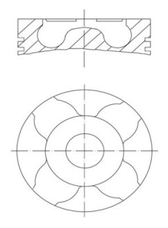 Фото автозапчастини поршень Opel Combo 1.3CDTI 00- (69.60mm/STD) MAHLE / KNECHT 010 04 00