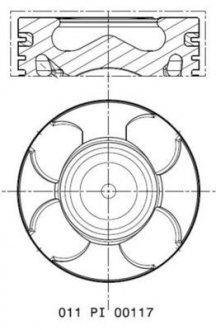 Фото автозапчасти поршень FIAT/OPEL 69.6 199B1/A13DTE/A13DTR/A13FD/Z13DTE (MAHLE) MAHLE / KNECHT 011 PI 00117 000