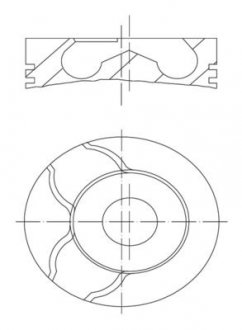 Фото автозапчастини поршень з кільцями RENAULT 76,50 K9K802 2008- (Mahle) MAHLE / KNECHT 021 PI 00122 002