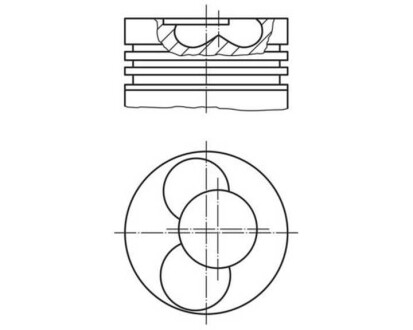 Фото автозапчастини поршень 79.51 (стандартний розмір [STD]) AUDI 80 B4, A3, A4 B5, A6 C4, A6 C5, CABRIOLET B3; FORD GALAXY I, GALAXY MK I; SEAT ALHAMBRA, CORDOBA, CORDOBA VARIO, IBIZA II, INCA 1.9D/1.9DH 08.91- MAHLE / KNECHT 0304000