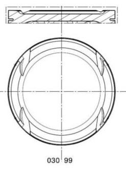 Поршень MAHLE / KNECHT 030 99 00 (фото 1)