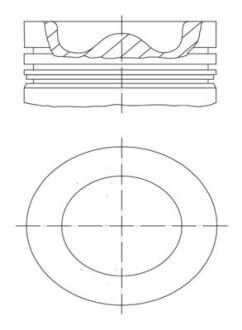 Фото автозапчасти поршень d131mm (STD) VOLVO B12/FH12/FL12/NH12 D12A340-D12D420 MAHLE / KNECHT 038 43 00