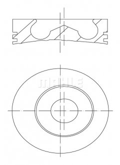 Фото автозапчастини поршень (діаметр 98 мм) FENDT; VOLVO; FENDT 400 BF4M2013 01.99- MAHLE / KNECHT 100 01 00