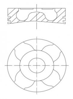 Фото автозапчастини поршень двигуна MAHLE / KNECHT 229 54 00
