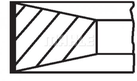 Фото автозапчасти поршневые кольца (122мм (STD) 3,5-2,5-4) LIEBHERR LIEBHERR A, HS, LTM, R D924 MAHLE / KNECHT 439 05 N0