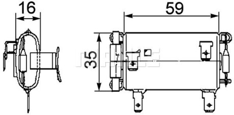 Фото автозапчасти резистор вентилятора DAF CF 65, CF 75, CF 85, XF 105, XF 95 CE136C-XE390C 01.01- MAHLE / KNECHT ABR 14 000P