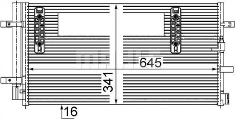 Радіатор кондиціонера (з осушувачем) AUDI A4 ALLROAD B8, A4 ALLROAD B9, A4 B6, A4 B8, A4 B9, A5, Q5 1.8-4.2 01.06- MAHLE / KNECHT AC 457 000S