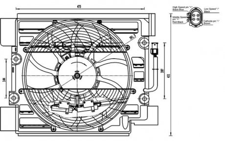 Муфта вентилятора BMW 5 (E39) 2.0i-4.0i/2.5TD 95-04 (с диффузором) MAHLE / KNECHT ACF 23 000S