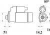 Фото автозапчасти стартер MAHLE / KNECHT AZG4865 (фото 1)