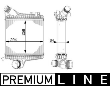 Фото автозапчастини інтеркулер AUDI Q7, Q8; Volkswagen TOUAREG 2.0-3.0H 06.15- MAHLE / KNECHT CI 221 000P