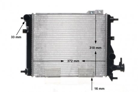 Радиатор двигателя (с механической трансмиссией) HYUNDAI GETZ 1.1/1.3/1.4 09.02-12.10 MAHLE / KNECHT CR 1115 000S