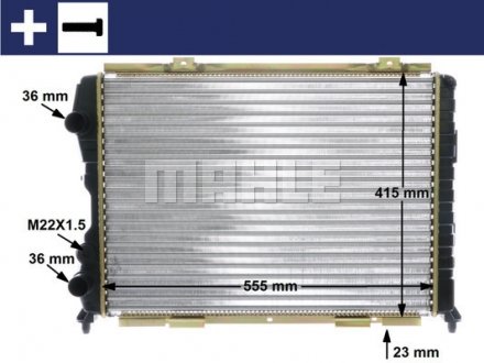 Радіатор двигуна ALFA ROMEO GTV, SPIDER 1.8-3.2 09.94-10.05 MAHLE / KNECHT CR1408000S