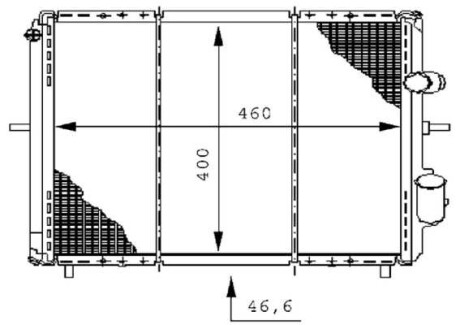 Фото автозапчасти радиатор двигателя RENAULT CLIO I 1.9D 01.91-09.98 MAHLE / KNECHT CR147000S