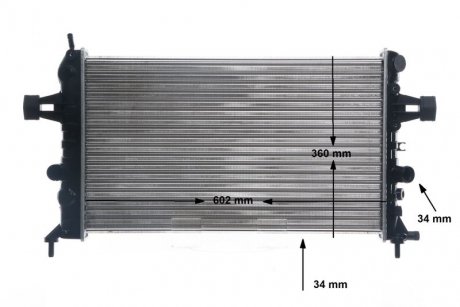 Радиатор двигателя OPEL ASTRA G 1.6 03.00-12.09 MAHLE / KNECHT CR 574 000S (фото 1)