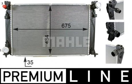 Радиатор двигателя AUDI A6 5.2 03.06-08.11 MAHLE / KNECHT CR79000P (фото 1)