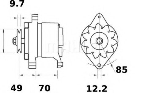 Фото автозапчастини генератор MAHLE / KNECHT MG156 (фото 1)