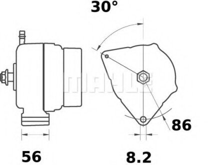 Фото автозапчасти генератор MAHLE / KNECHT MG178