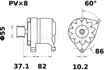 Фото автозапчасти генератор MAHLE / KNECHT MG223