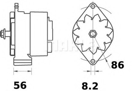 Фото автозапчастини генератор MAHLE / KNECHT MG313