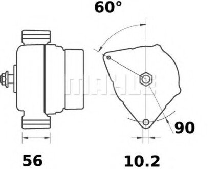 Фото автозапчастини генератор MAHLE / KNECHT MG329