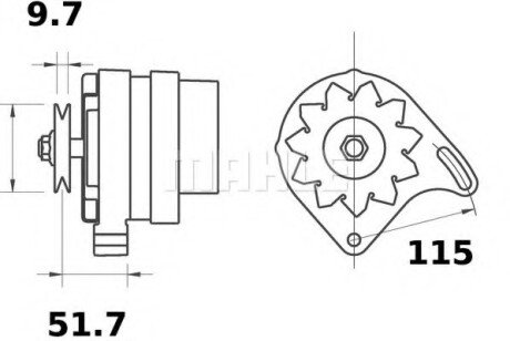 Фото автозапчастини генератор MAHLE / KNECHT MG432 (фото 1)