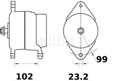 Фото автозапчасти генератор MAHLE / KNECHT MG490