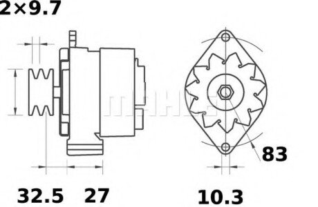 Фото автозапчасти генератор MAHLE / KNECHT MG530