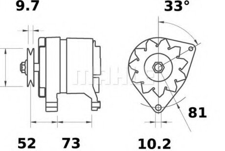 Фото автозапчастини генератор MAHLE / KNECHT MG535