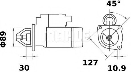 Фото автозапчастини стартер MAHLE / KNECHT MS138