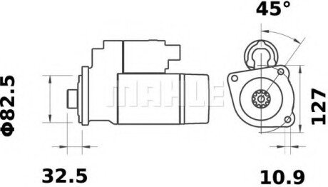 Фото автозапчасти стартер MAHLE / KNECHT MS209