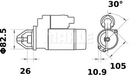 Фото автозапчасти стартер MAHLE / KNECHT MS219