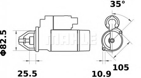 Фото автозапчастини стартер Deutz (01181751) MAHLE / KNECHT MS 28