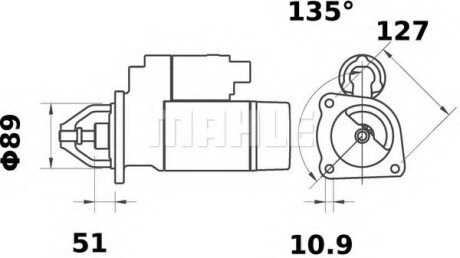 Фото автозапчасти стартер MAHLE / KNECHT MS34