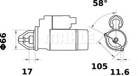 Фото автозапчасти стартер MAHLE / KNECHT MS414