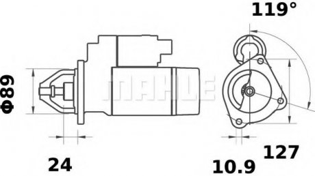 Фото автозапчасти стартер 32009033 Jcb MAHLE / KNECHT MS 5