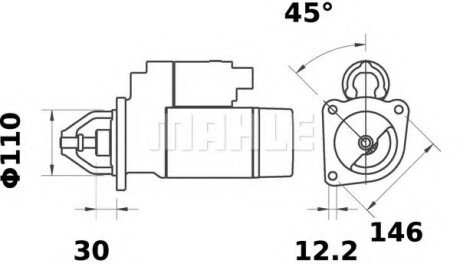 Фото автозапчастини стартер MAHLE / KNECHT MS79