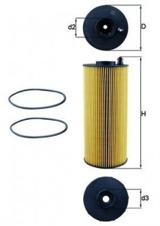 Масляний фільтр (фільтруючий елемент) DAF CF, XF 106 MX-11210-MX-11330 10.12- MAHLE / KNECHT OX1059D