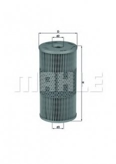 Масляный фильтр (фильтрующий элемент) DAF SB; MAN F 90 D2146HM1U/DKD1160/DKDL1160 01.74- MAHLE / KNECHT OX55D