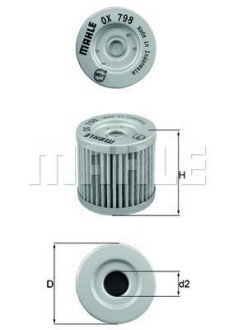 Фото автозапчастини фильтр MAHLE / KNECHT OX798