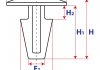 Фото автозапчасти крепление обшивки a 24,8 b 14 c 3,1 h 21,2 bmw 1 (e81/e87) 04-11, bmw 1 (f20/f21) 11-15, bmw 1 (f20/f21) 15-19, bmw 1 (f40) 19-, bmw 2 (f22/f23) 14-, bmw 2 (f45/f46) 14-, bmw 3 (e30) 82-87, bmw 3 (e30) 87-91, bmw 3 (e36) 90-99, bmw 3 (e46) 98-01 MAK K10765 (фото 2)