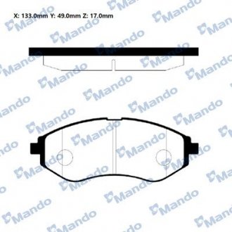 Фото автозапчасти колодки дискового тормоза MANDO RMPD04