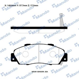 Фото автозапчасти колодки дискового тормоза MANDO RMPO03