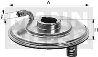 Фото автозапчасти гидрофильтр, регулировка дорожного просвета MANN H187