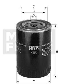 Масляний фільтр (фільтр, що вгвинчується) CATERPILLAR 200, 900; MITSUBISHI FD 3024C-S4S MANN W1126/10