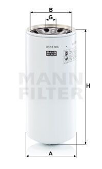 Фото автозапчастини фільтр гідравлічний MANN WD13006X