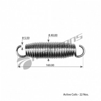 Пружина колодки DAF LF/CF/XF95 160*40*5.5 (1340297) Mansons 200.016