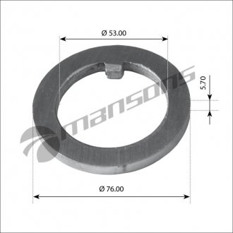 Фото автозапчастини шайба стопорна маточини BPW 53*76*6 (0332064010) Mansons LW115 (фото 1)