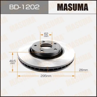 Диск тормозной (Кратно 2 шт) MASUMA BD1202 (фото 1)