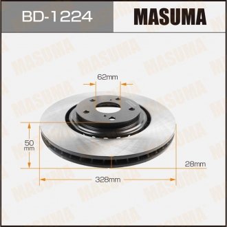 Диск тормозной (Кратно 2 шт) MASUMA BD1224 (фото 1)